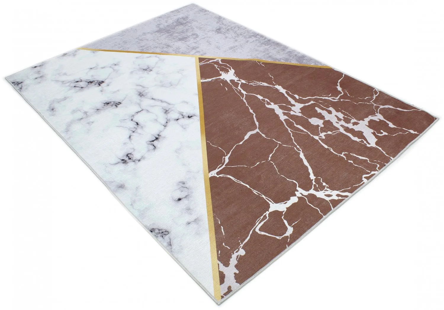 Tapis Wilton - Savino (gris/blanc/marron)