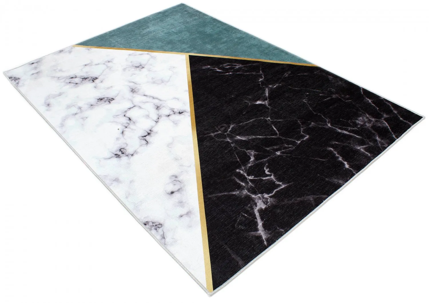 Tapis Wilton - Savino (noir/blanc/vert)