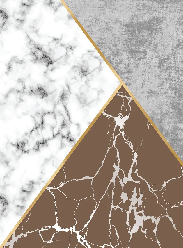 Tapis Wilton - Savino (gris/blanc/marron)