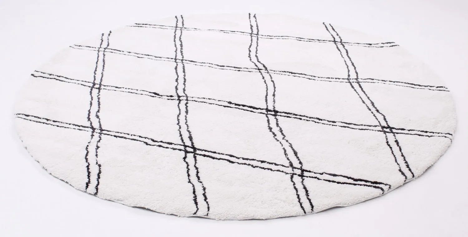 Tapis ronds - Morocco (noir/blanc)