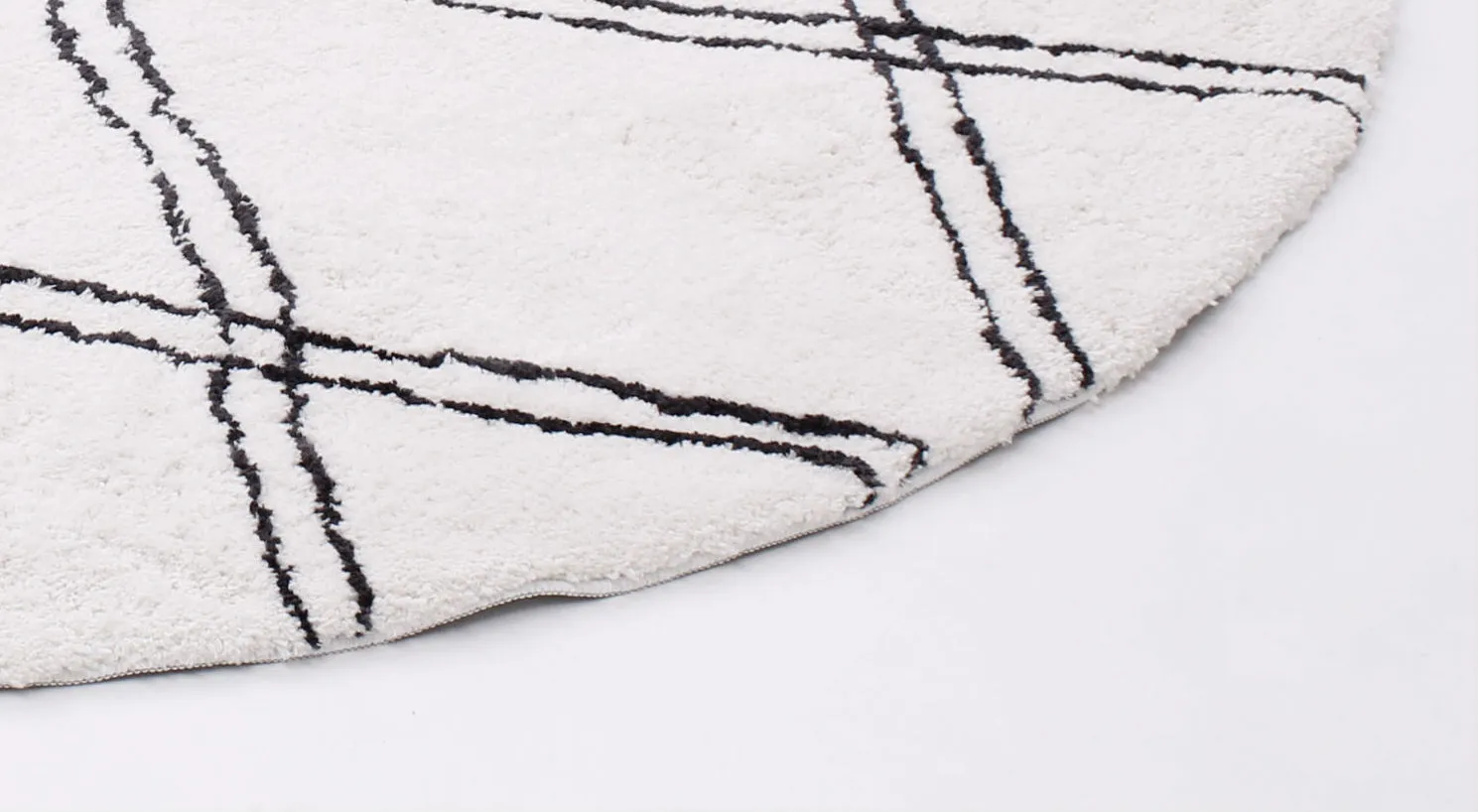 Tapis ronds - Morocco (noir/blanc)