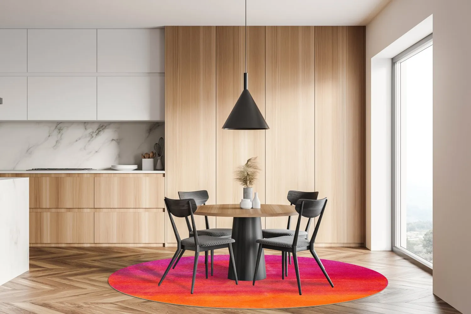 Tapis rond - Moura (multicolore)