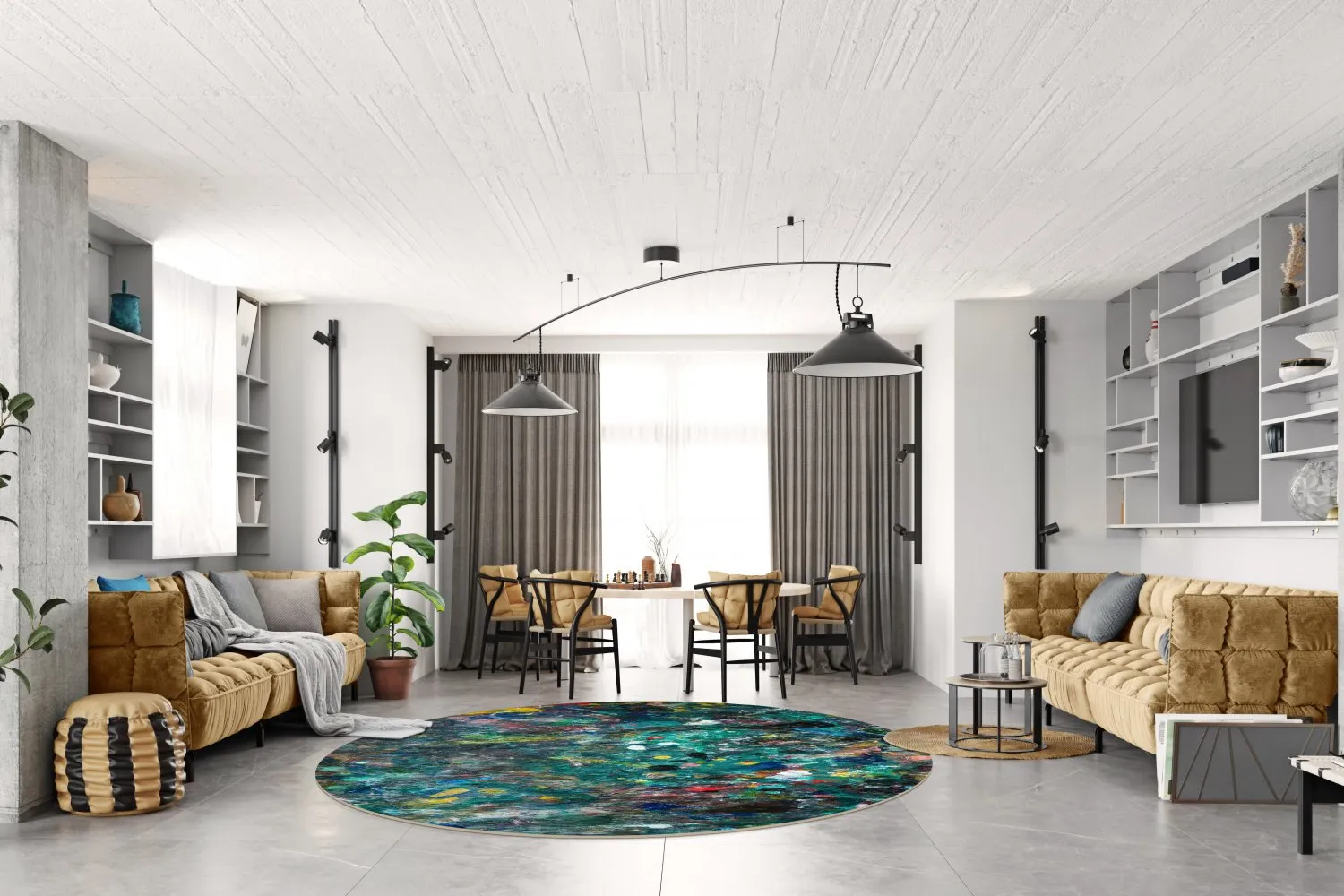 Tapis rond - Umbria (multicolore)