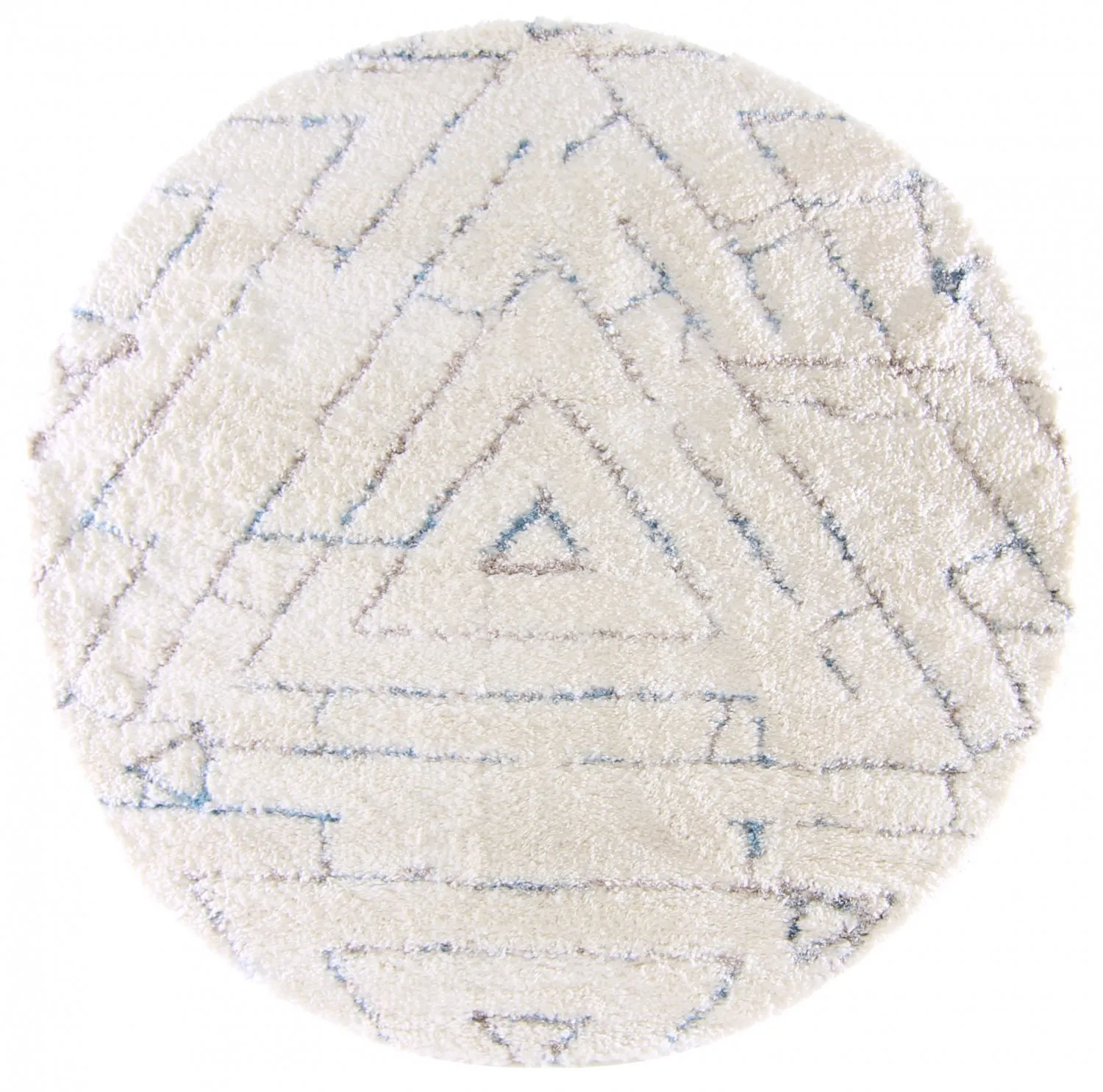 Tapis ronds - Valence (bleu/multicolore)