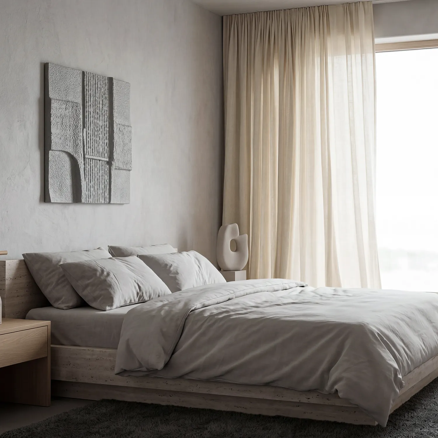 Rideaux Lot de 2 - Rideau en lin Noemi (beige)