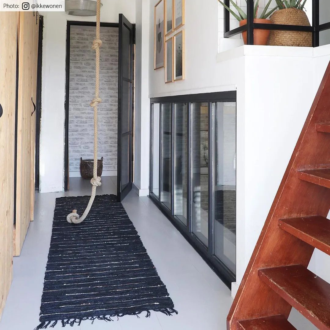 Tapis patchwork - Nordal Design (cuir noir)