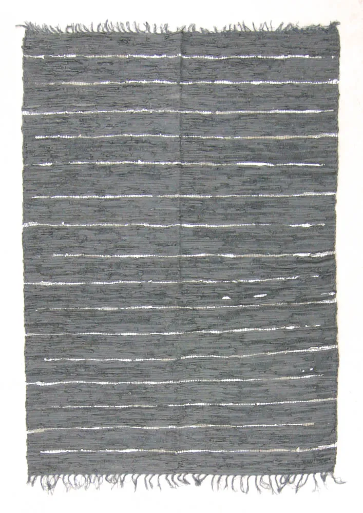 Tapis patchwork - Nordal Design (cuir gris)