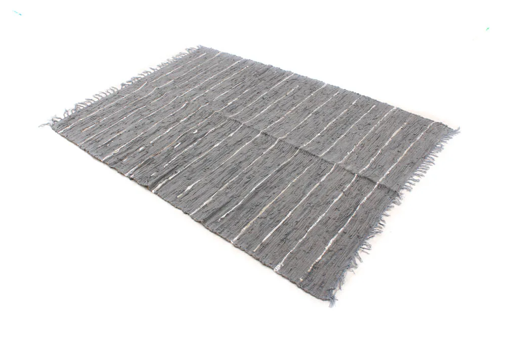 Tapis patchwork - Nordal Design (cuir gris)