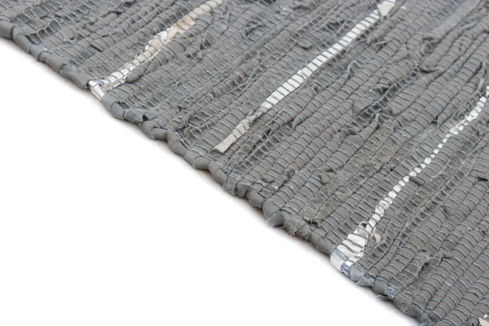 Tapis patchwork - Nordal Design (cuir gris)