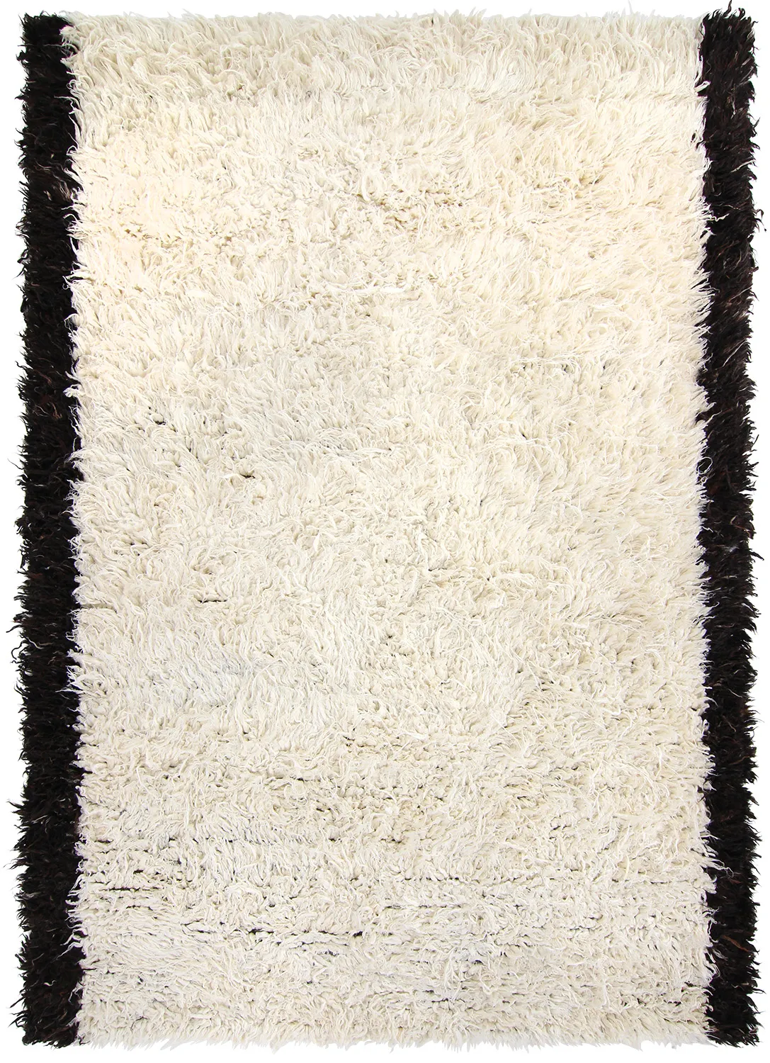 Tapis en laine - Nova (blanc/noir)