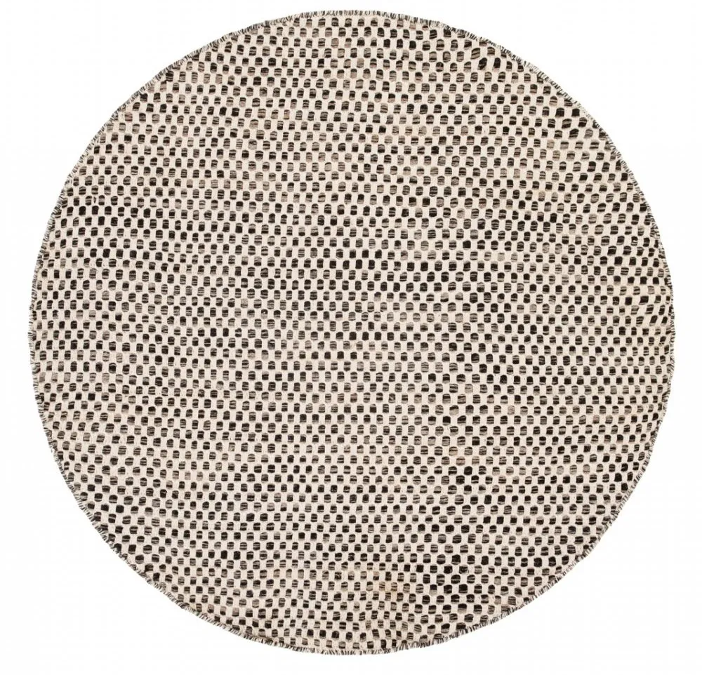 Tapis rond - Jenim (noir/blanc)