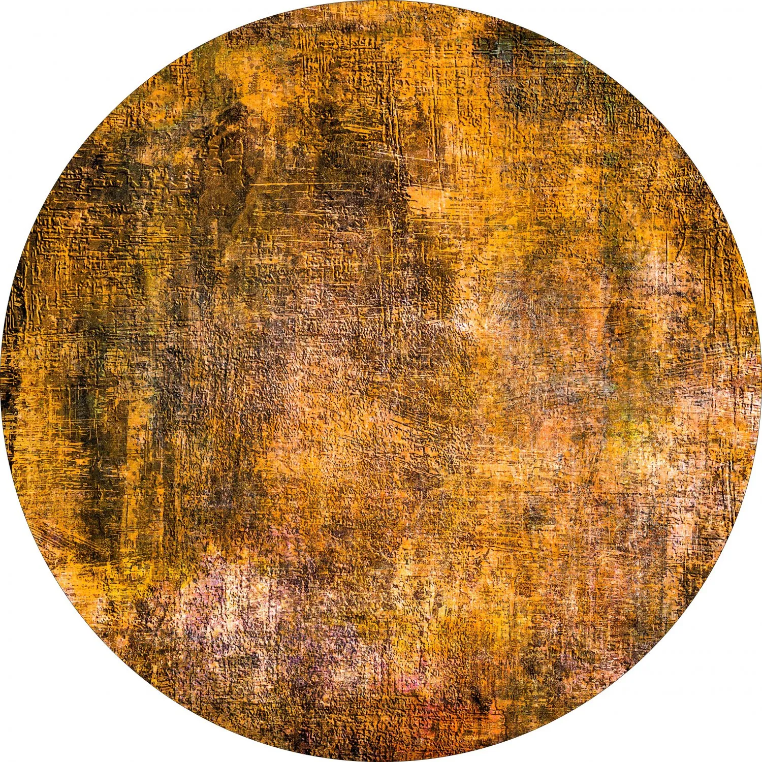 Tapis rond - Biella (orange)