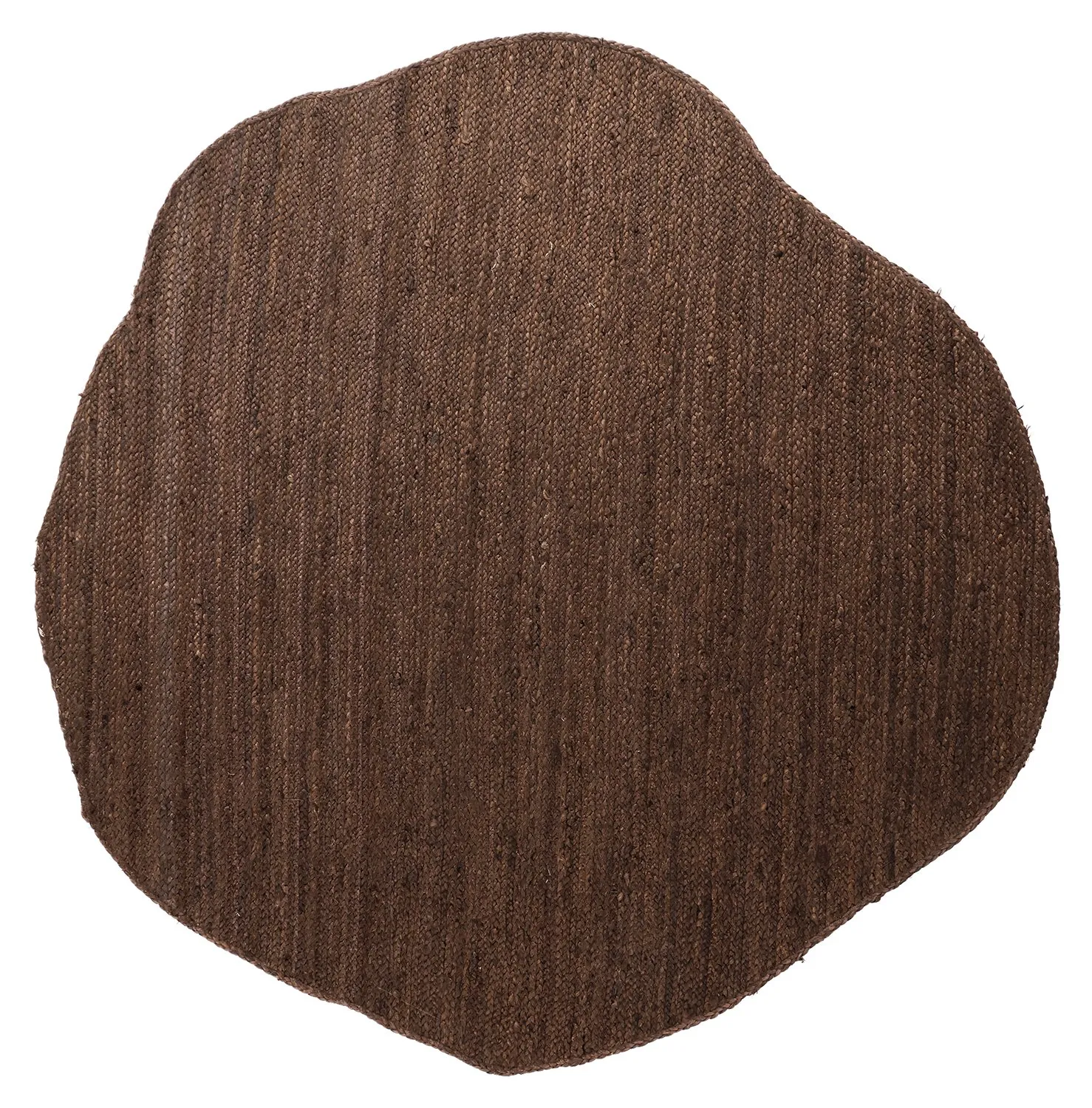 Tapis rond irrégulier en jute - San Francisco (marron)
