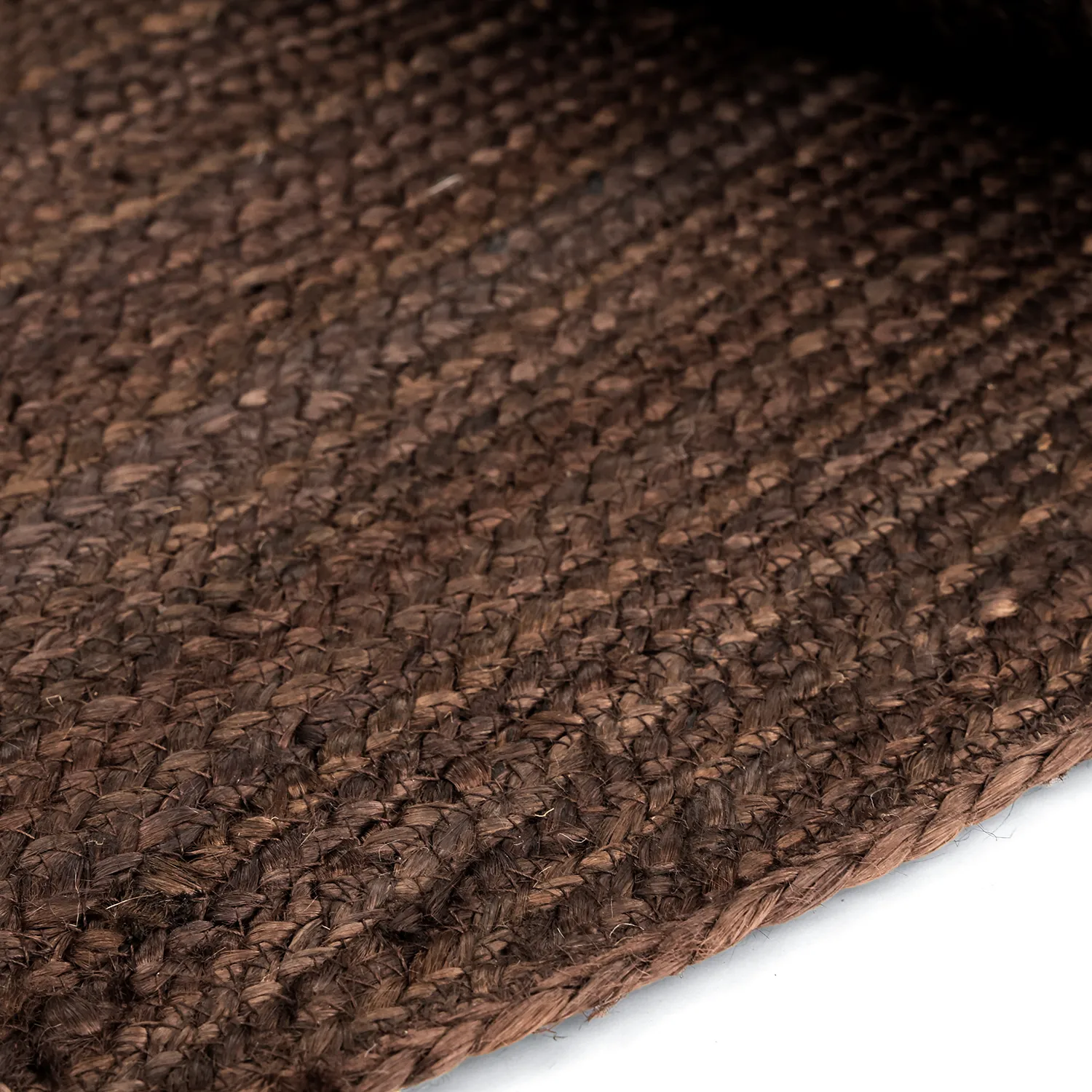 Tapis rond irrégulier en jute - San Francisco (marron)