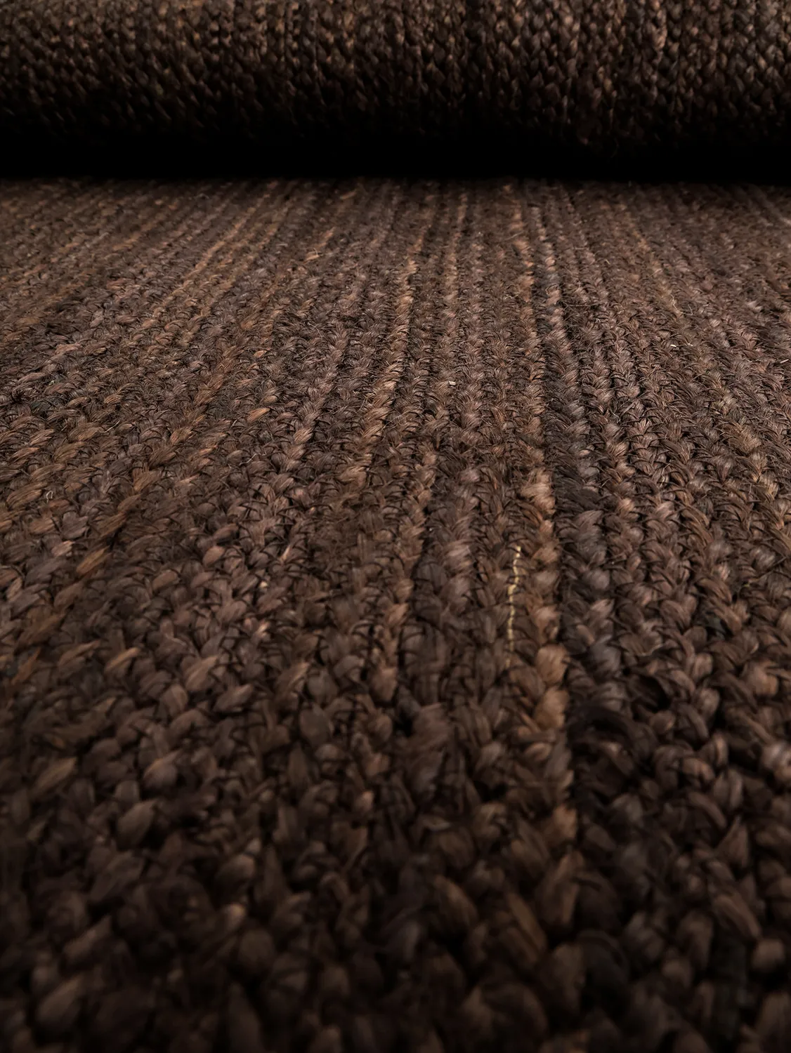 Tapis rond irrégulier en jute - San Francisco (marron)