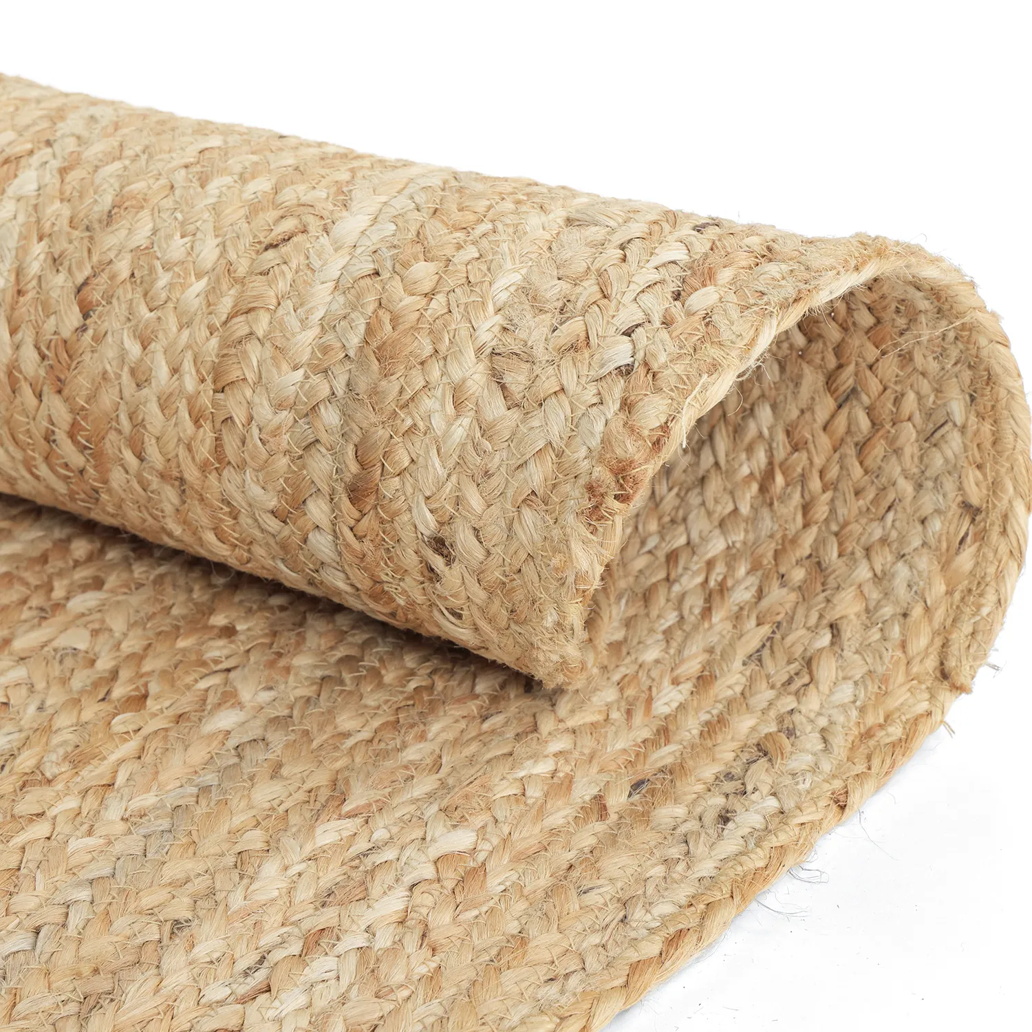 Tapis rond irrégulier en jute - San Francisco (jute)
