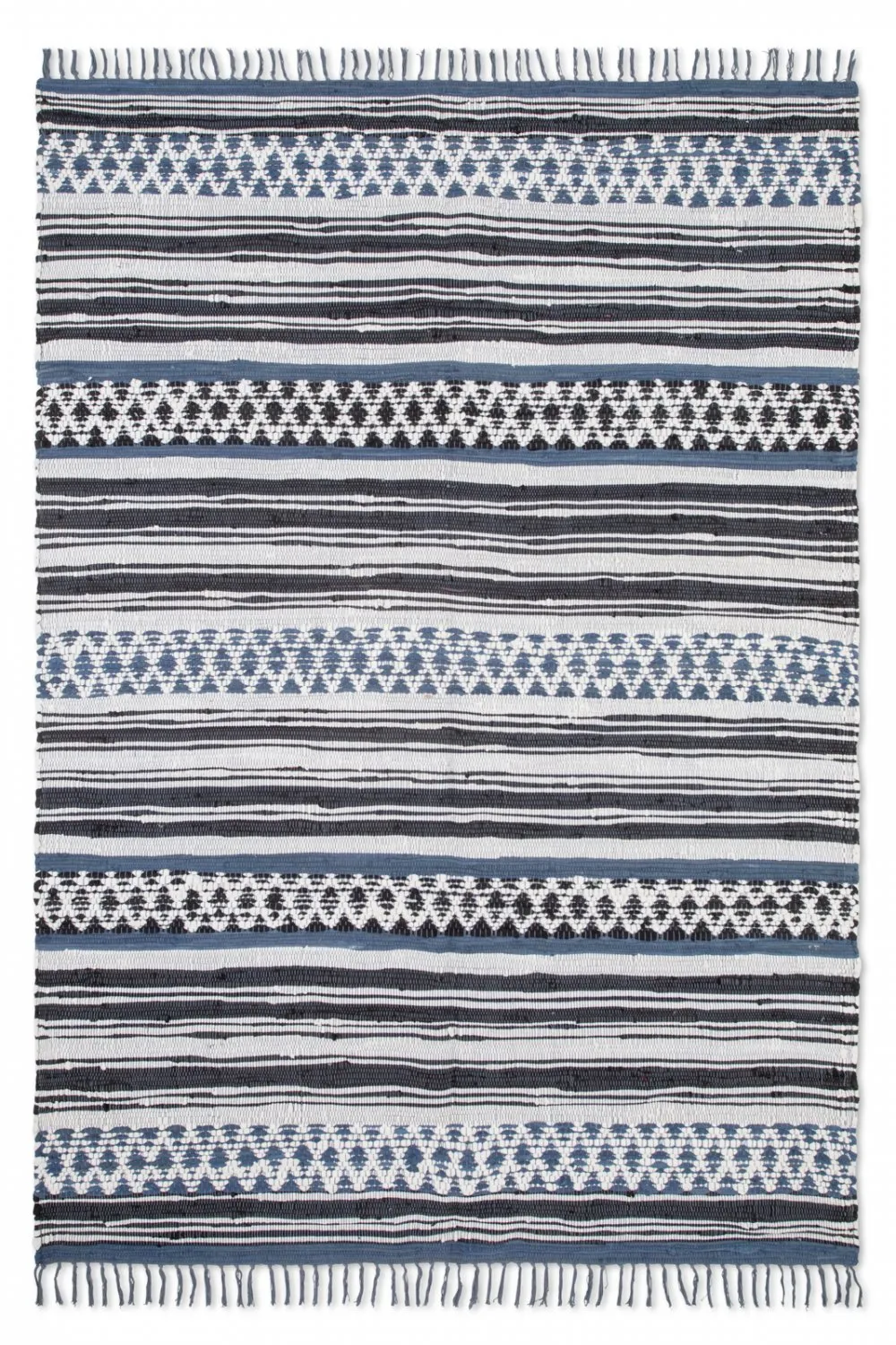Tapis patchwork - Orissa (bleu)