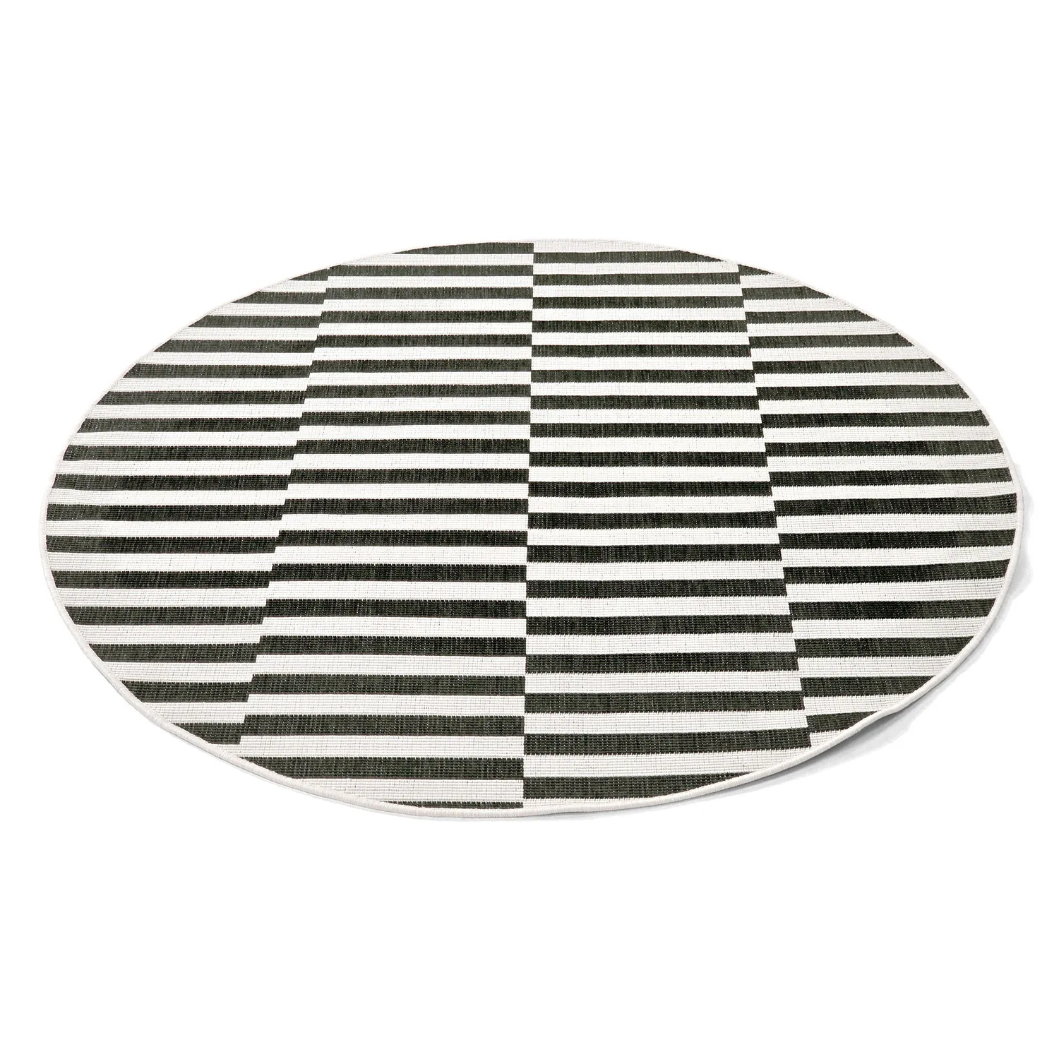 Tapis rond - Intérieur/Extérieur Otto (noir)