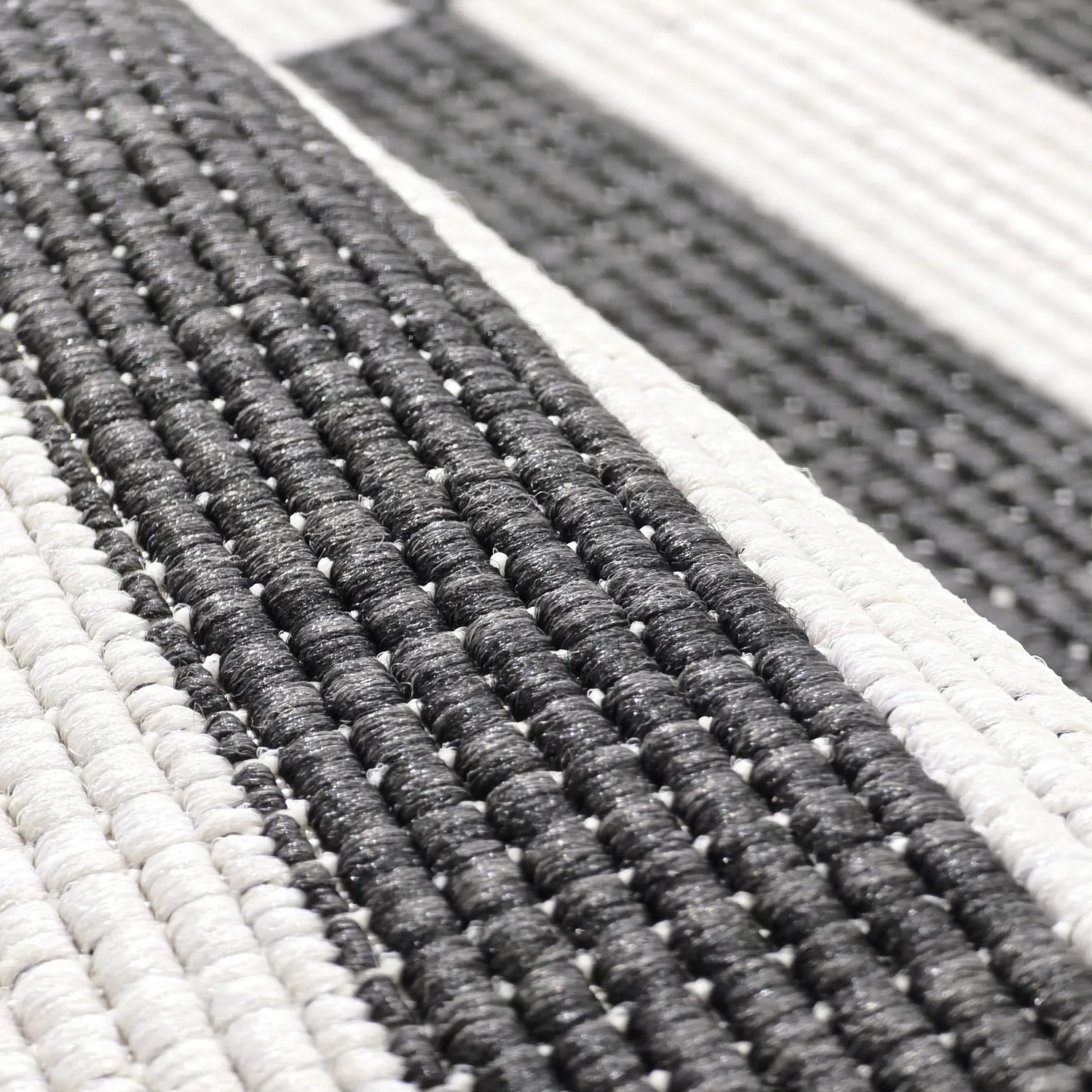 Tapis rond - Intérieur/Extérieur Otto (noir)