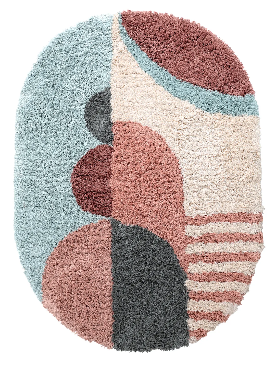 Tapis ovale - Tropea Natural Cotton Shaggy (multi)