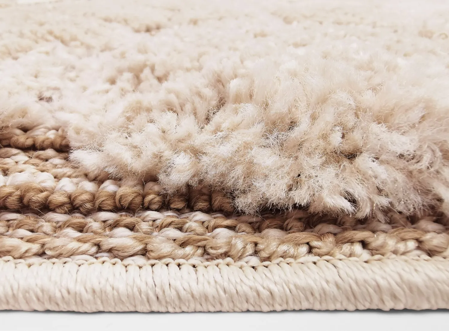 Tapis à poils longs - Fondi (beige)