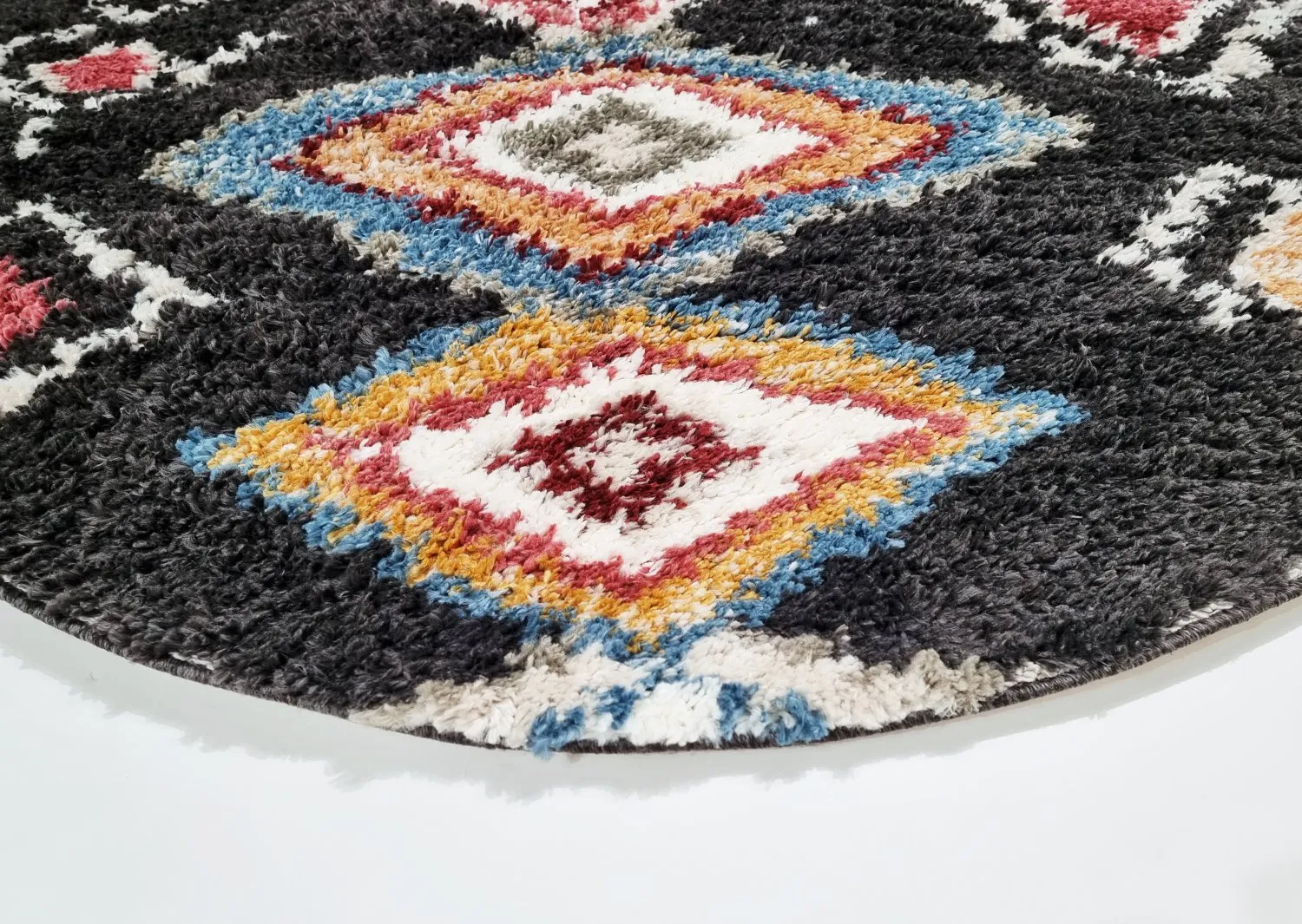 Tapis ronds - Macchia (noir/multi)