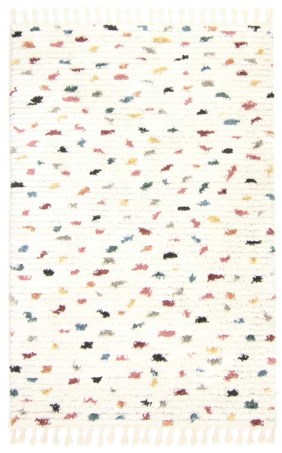 Tapis à poils longs - Luzi (beige/multi)