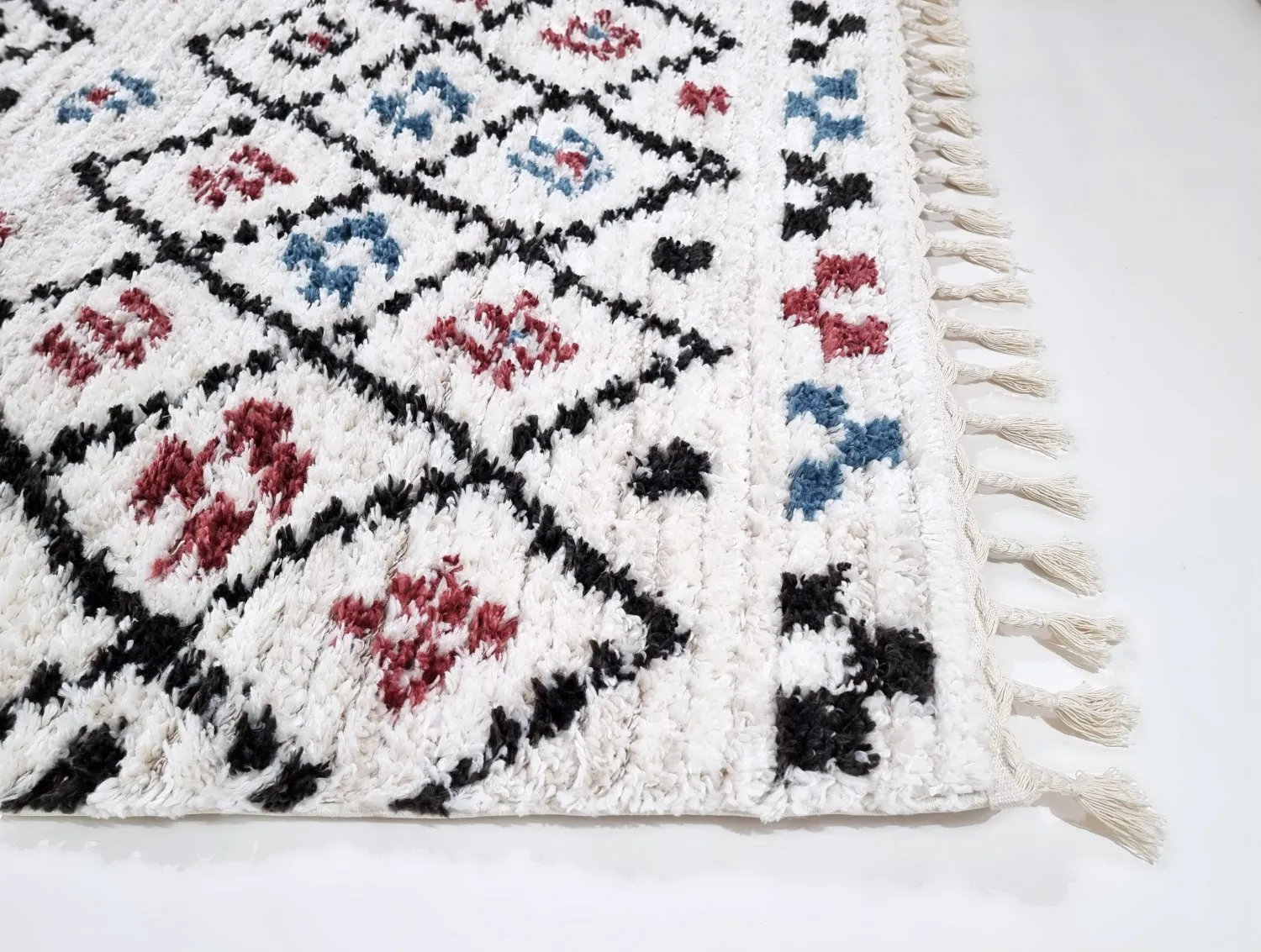 Tapis à poils longs - Siena (beige/multi)