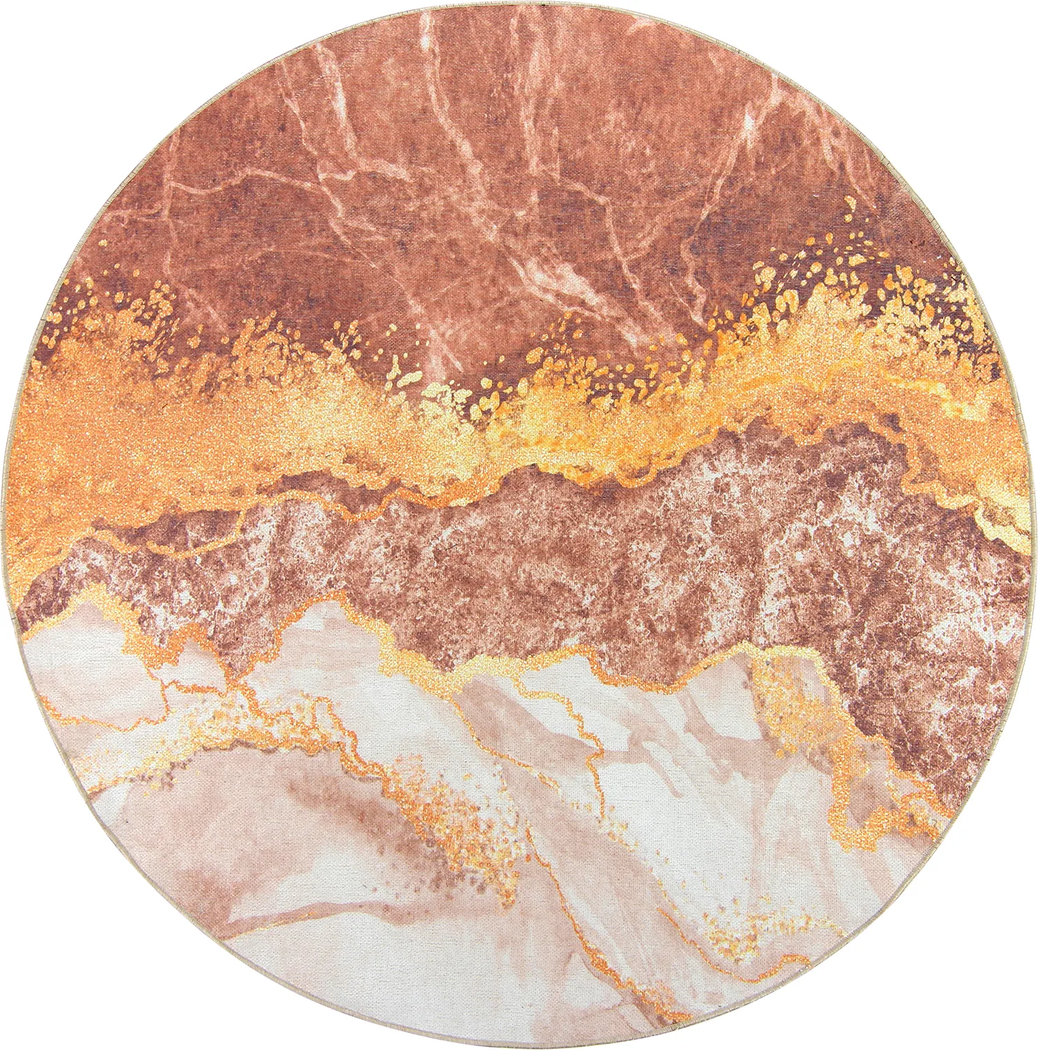 Tapis rond - Padova (rose/multi)