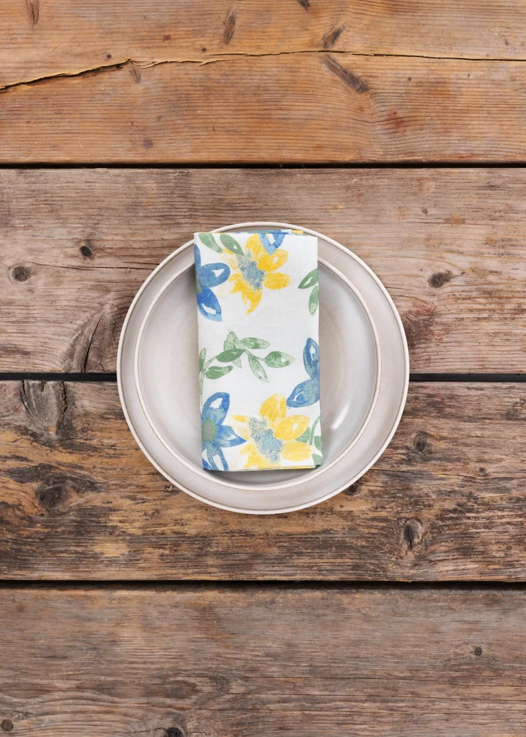 Serviettes de table en tissu - lot de 4 Petite (bleu)