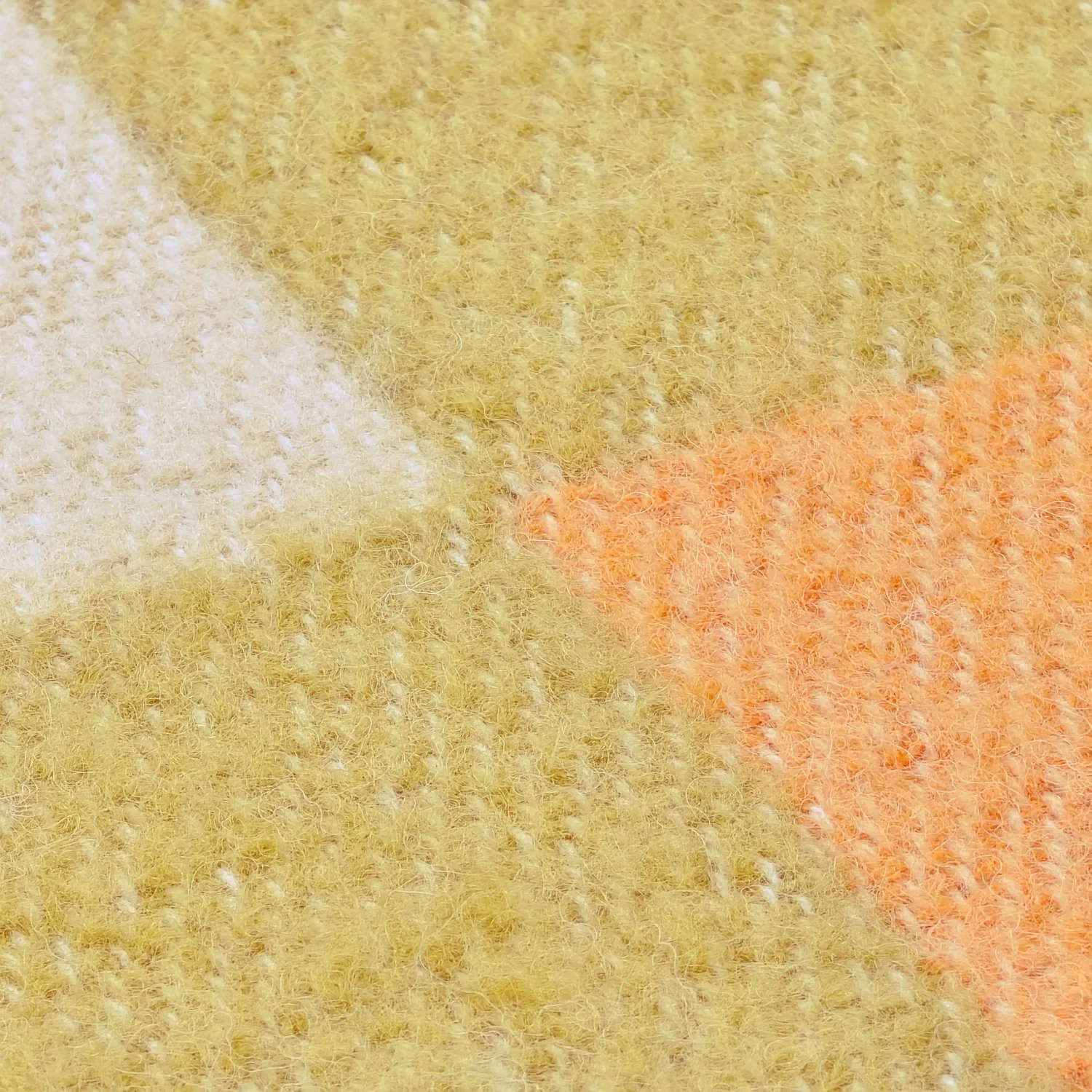 Plaids - Plaid en mélange de laine - Audrey Check (beige/jaune/orange)