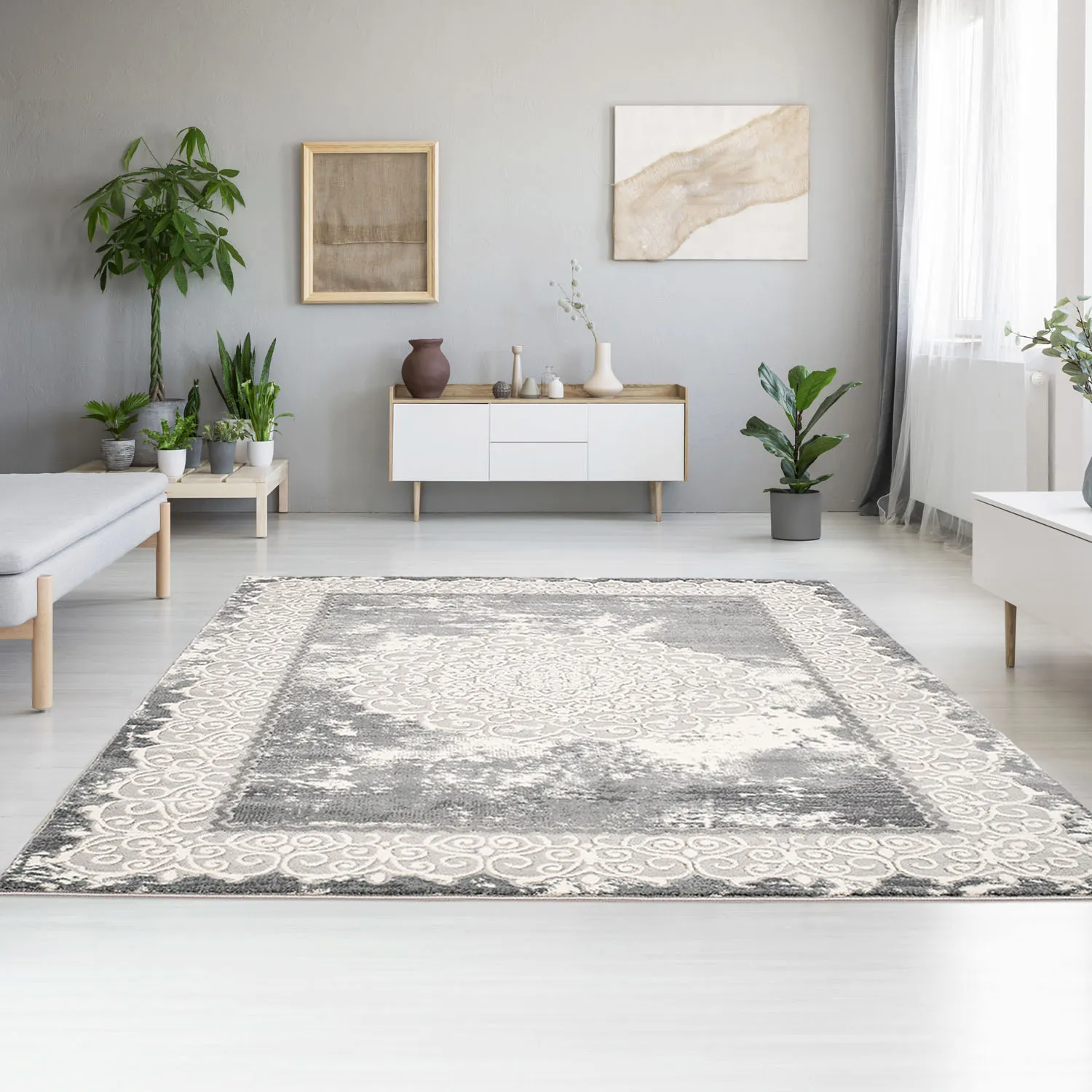 Tapis Wilton - Zanjan (gris)