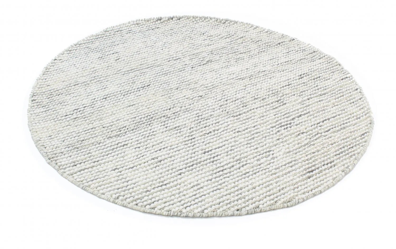 Tapis rond - Plockton (gris/blanc/vert)