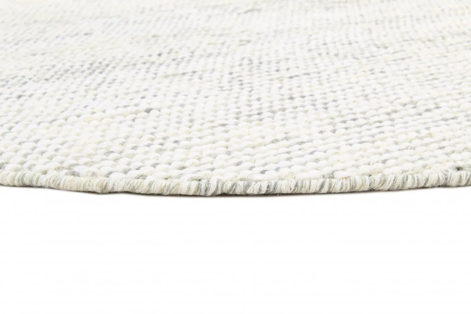 Tapis rond - Plockton (gris/blanc/vert)