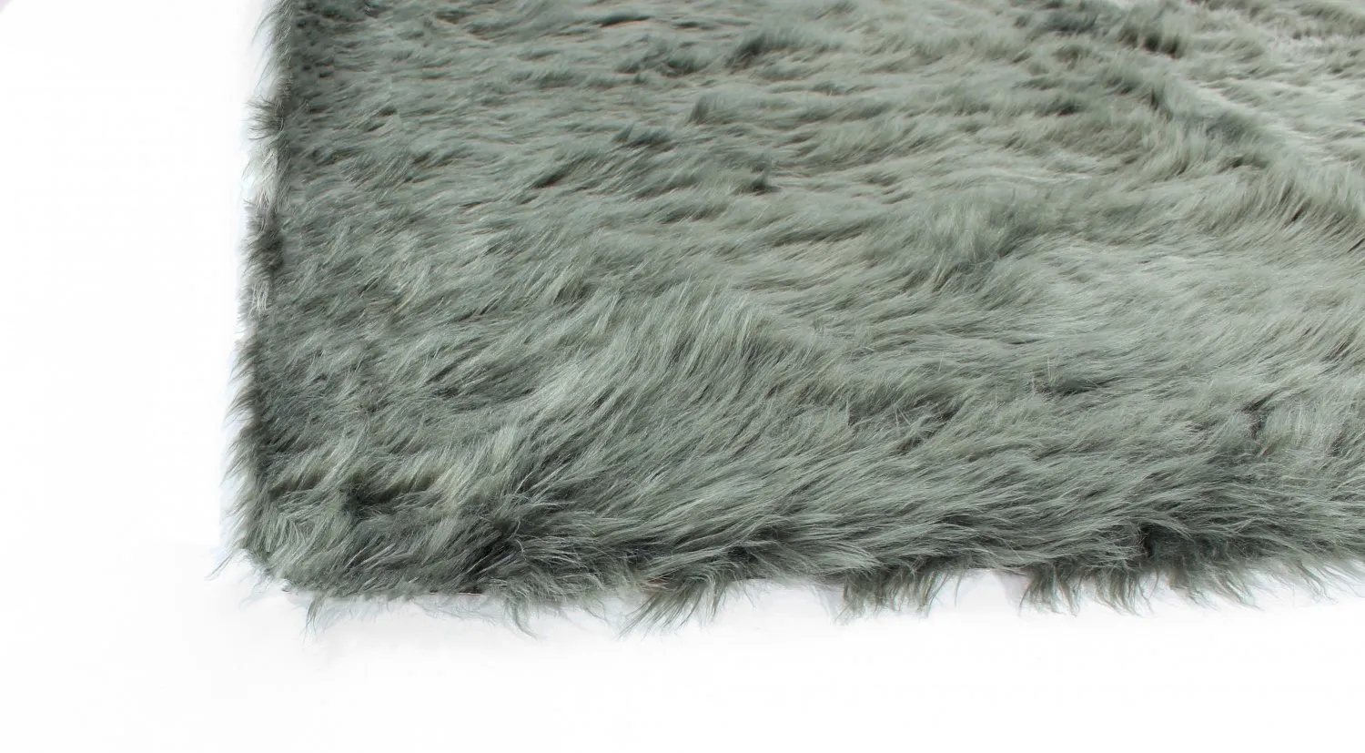 Tapis à poils longs - Pomaire (gris/vert)