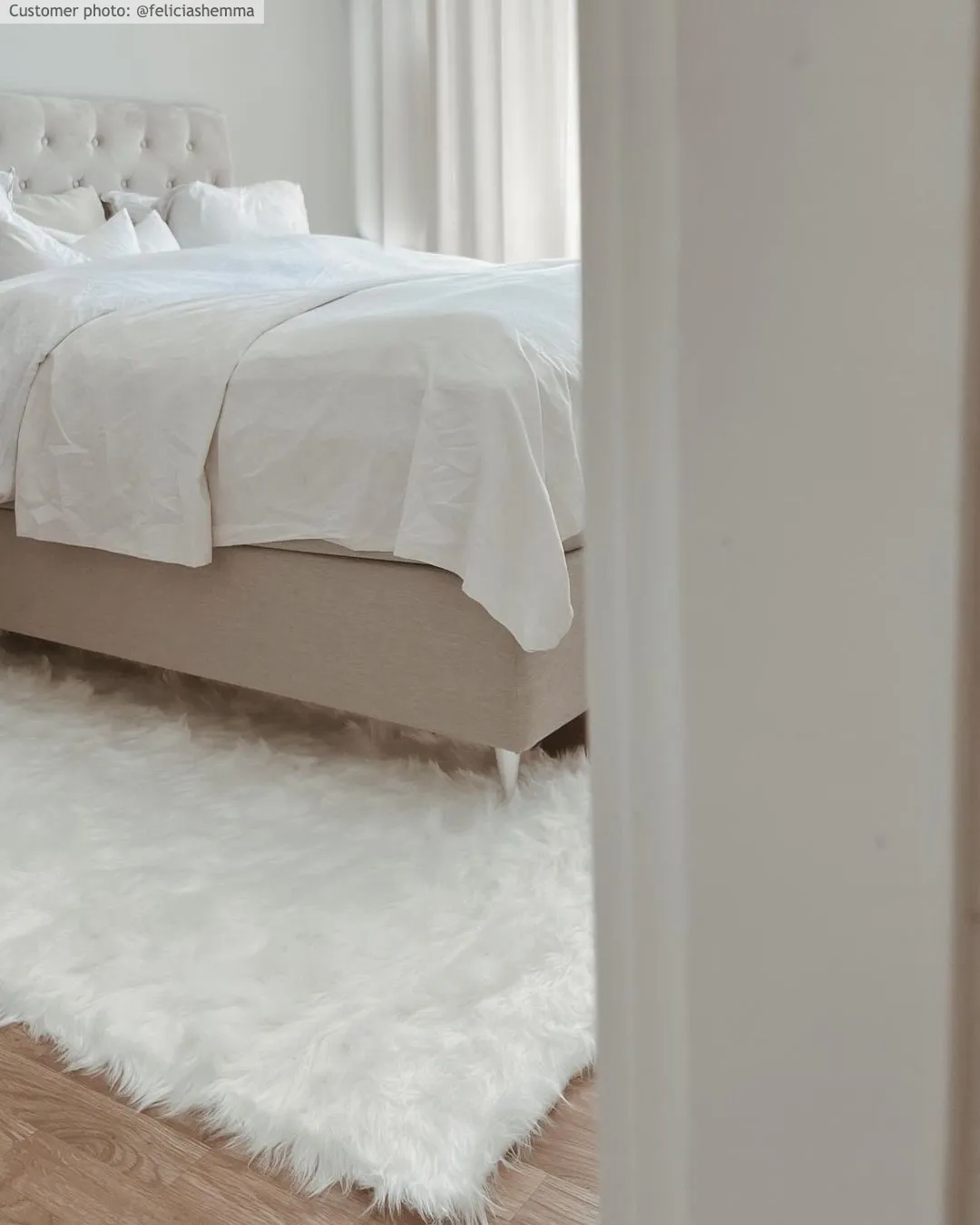 Tapis à poils longs - Pomaire (blanc)