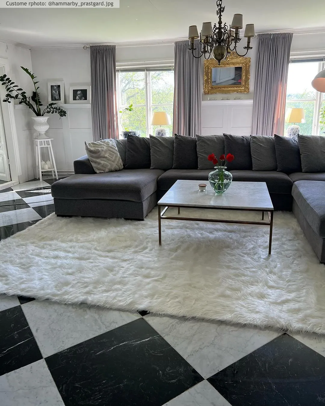 Tapis à poils longs - Pomaire (blanc)