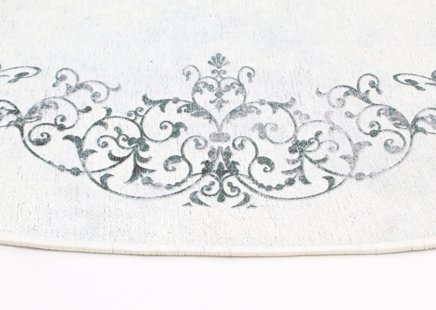 Tapis rond - Santi (blanc/noir)