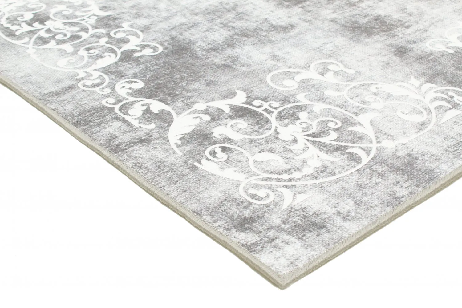 Tapis Wilton - Santi (gris/blanc)