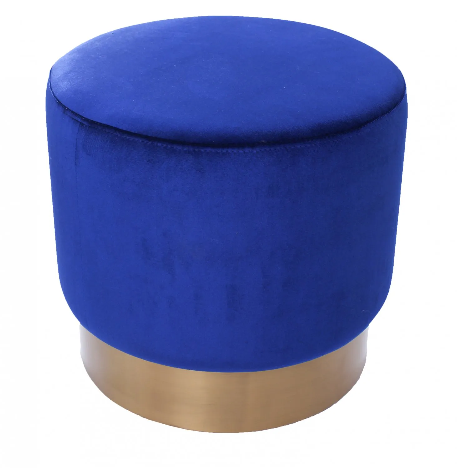 Pouf en velours - Copenhagen (bleu)