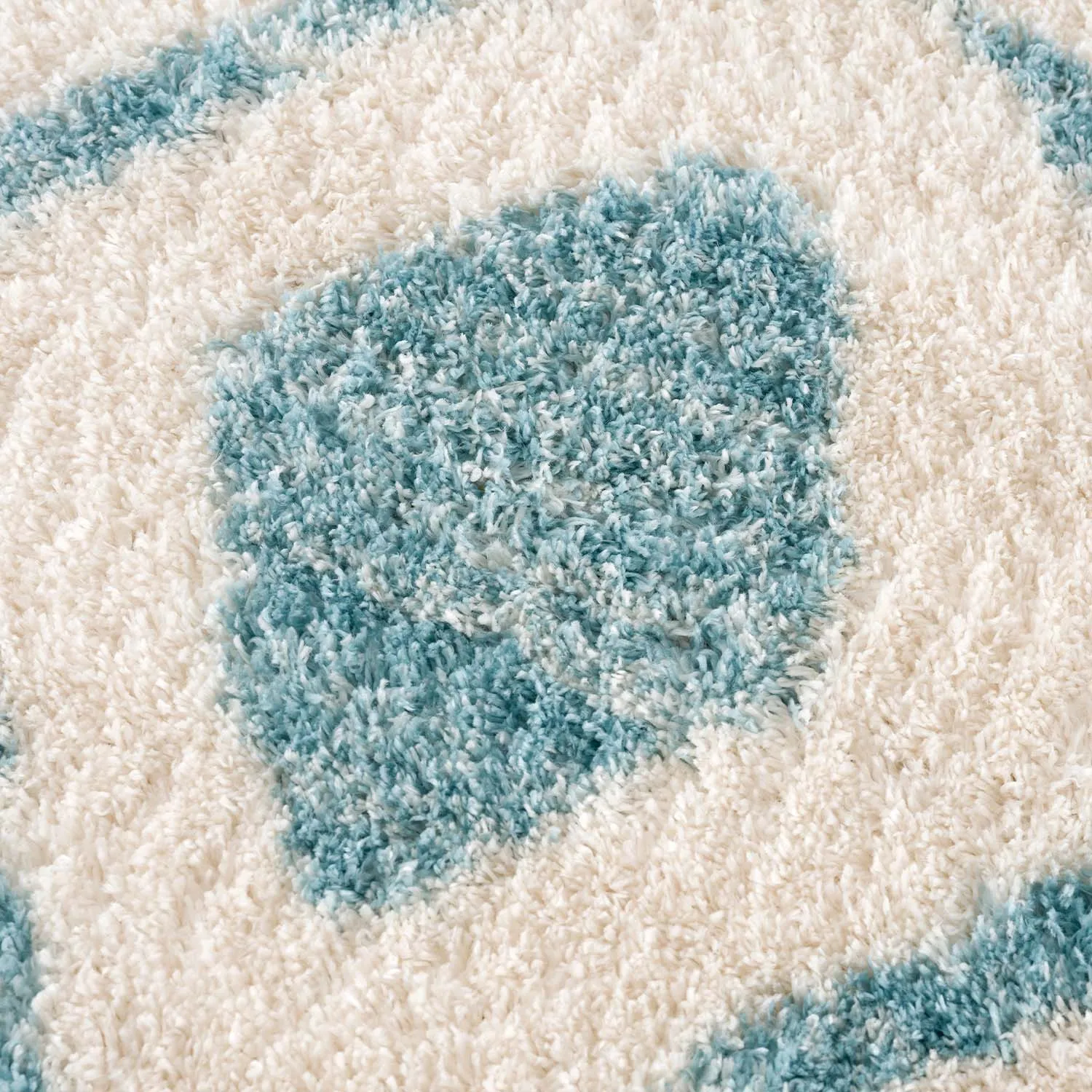Tapis à poils longs - Chianti (bleu)