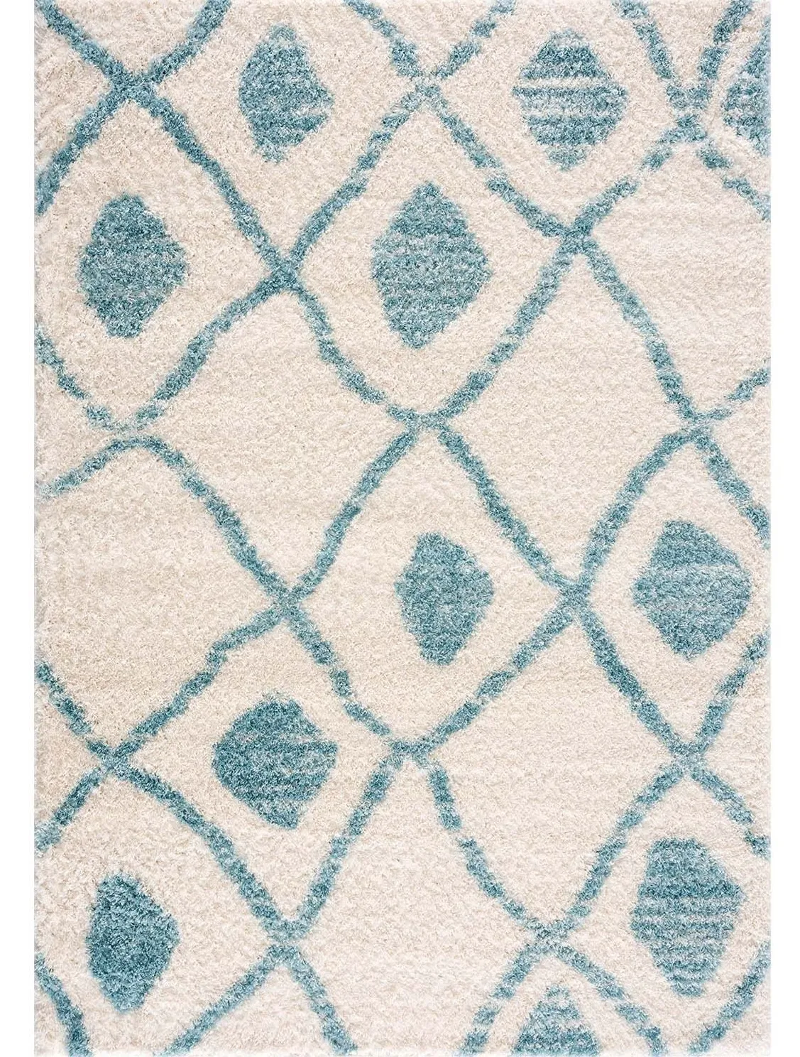 Tapis à poils longs - Chianti (bleu)
