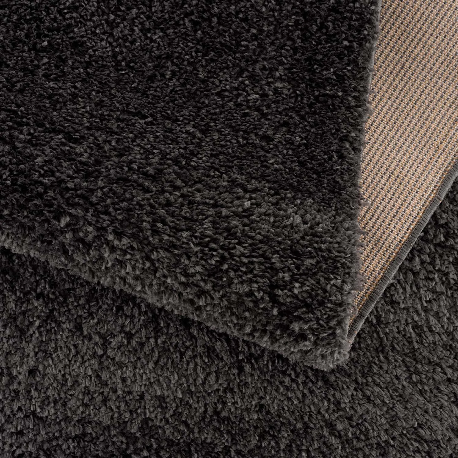 Tapis à poils longs - Cudillero (noir/anthracite)