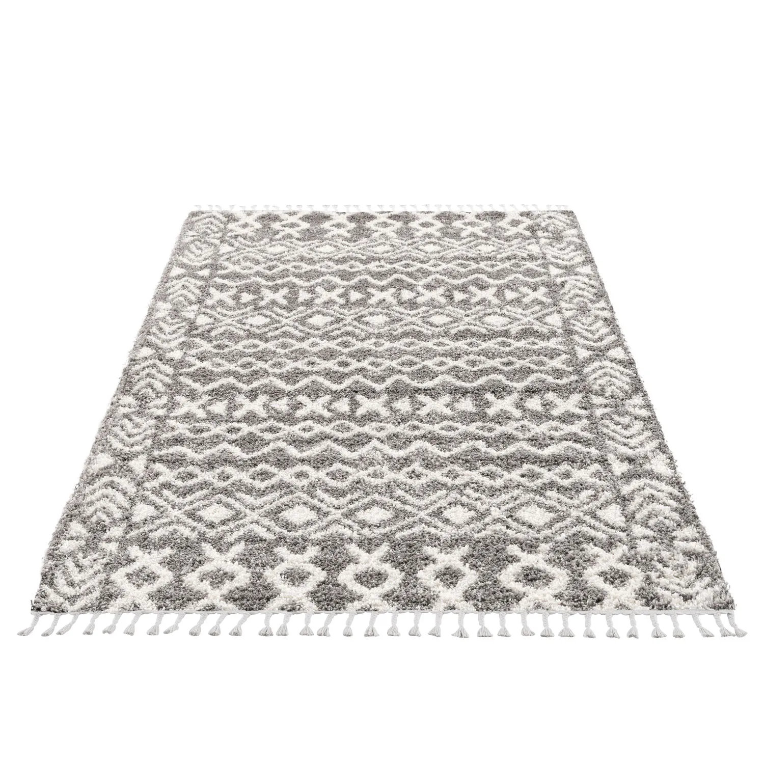 Tapis à poils longs - Loja (gris)
