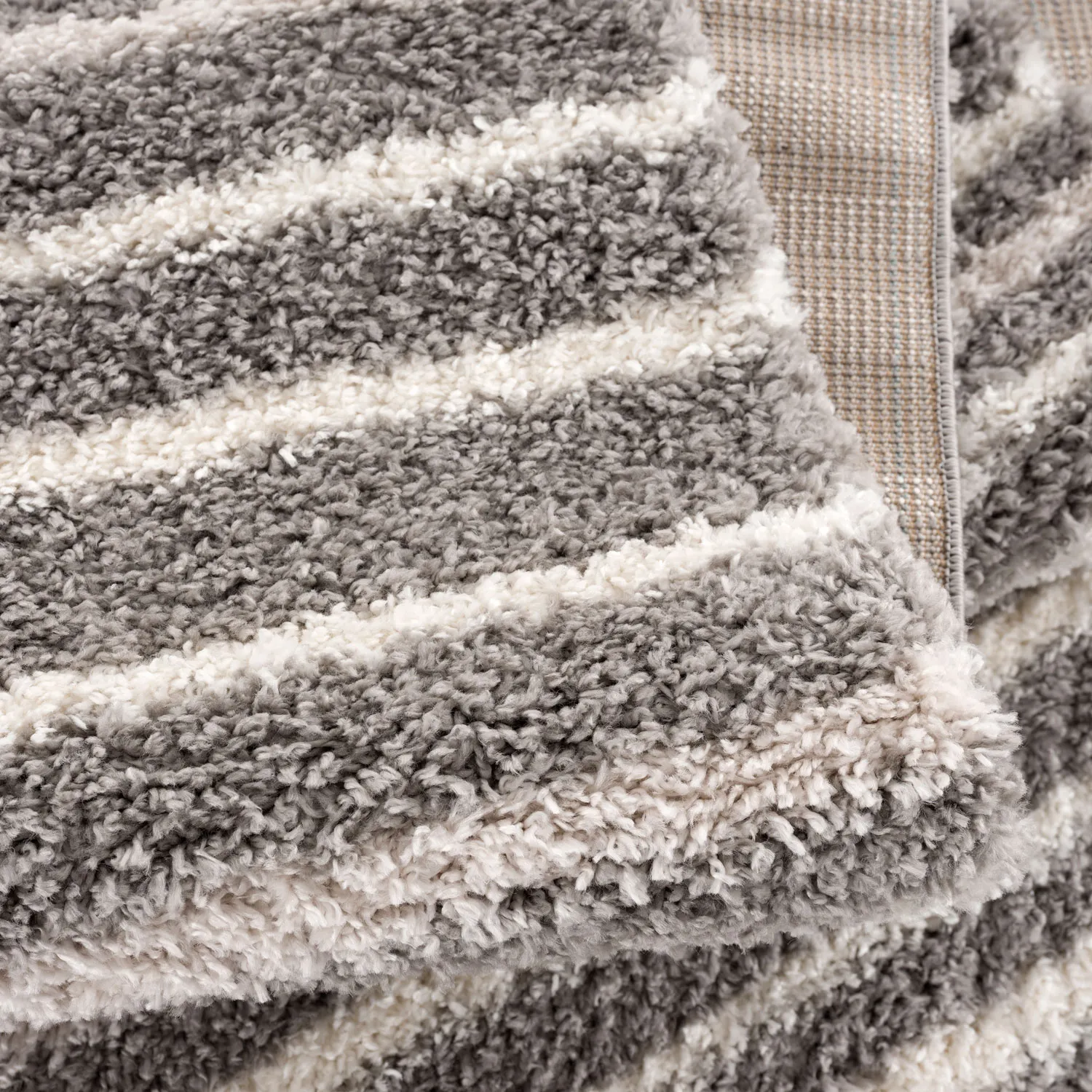 Tapis à poils longs - Manabi (gris)