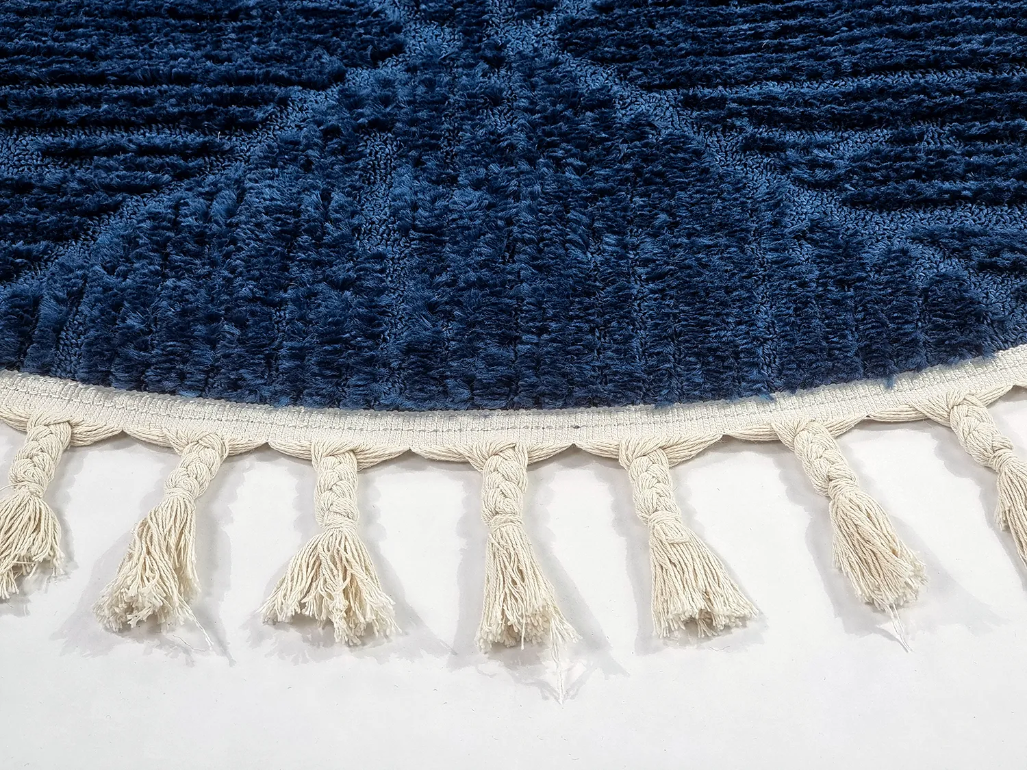 Tapis rond - Dallas (bleu)