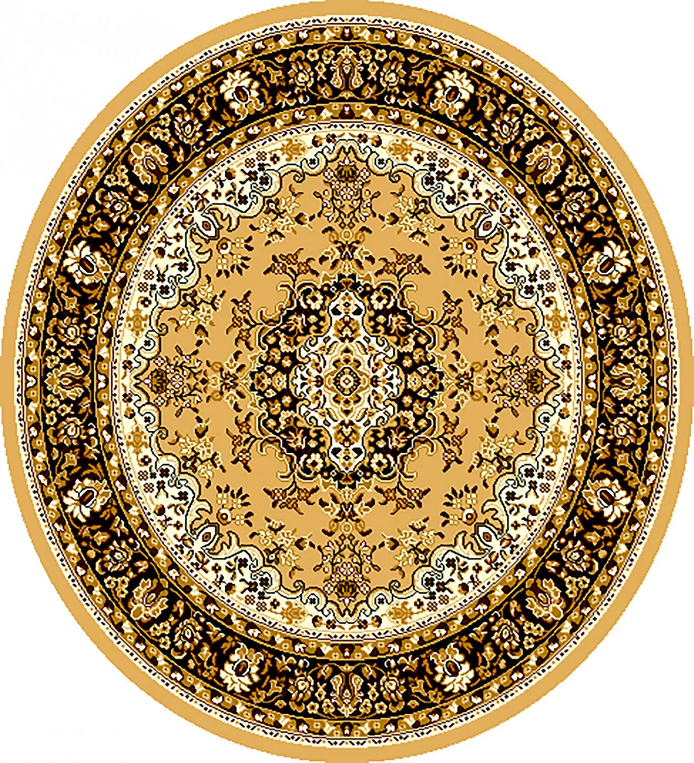 Tapis rond - Peking (doré)