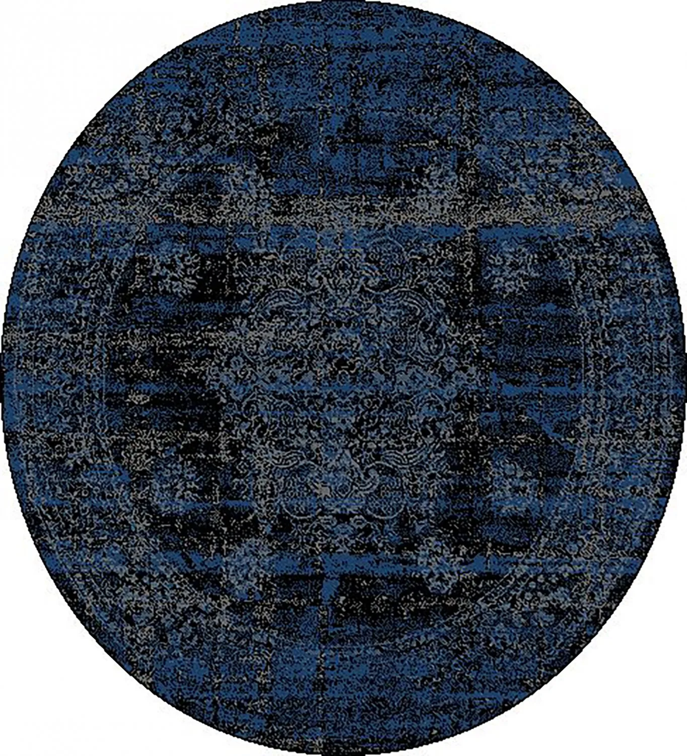 Tapis rond - Peking Royal (bleu marine)