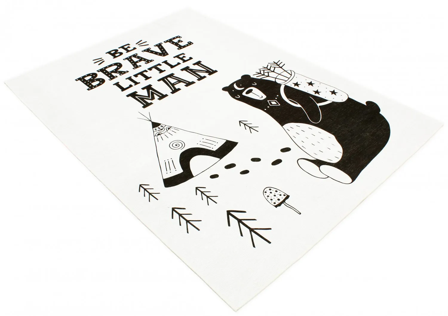 Tapis enfant - Camping Bear (blanc)
