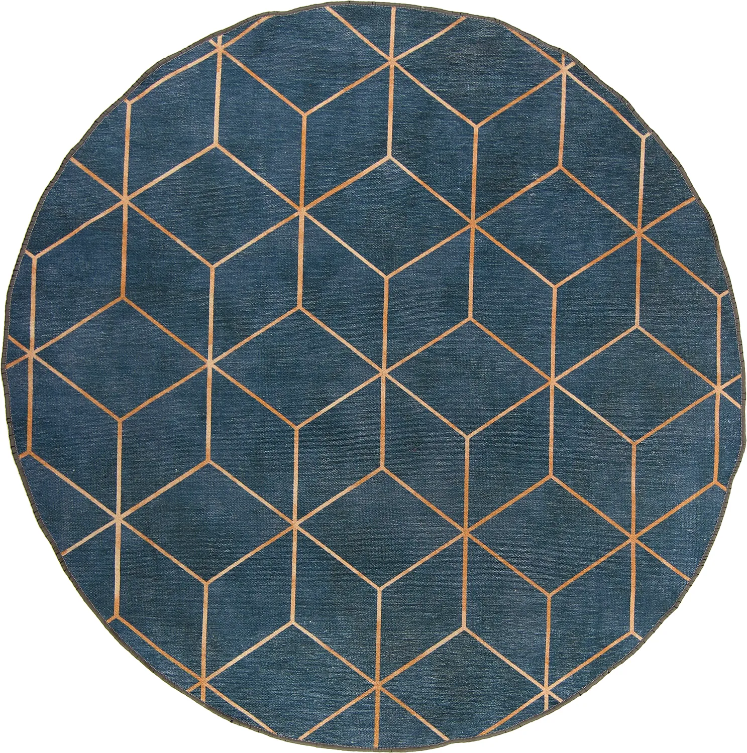 Tapis rond - Remy (bleu)